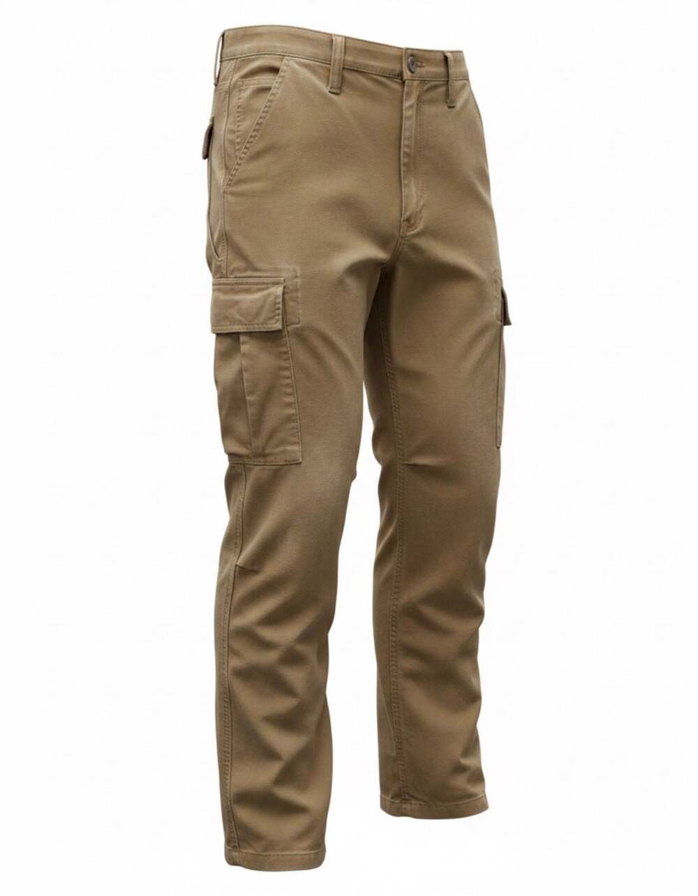 Regal Wear Men's Tan Utility Cargo Pants with Side Pockets